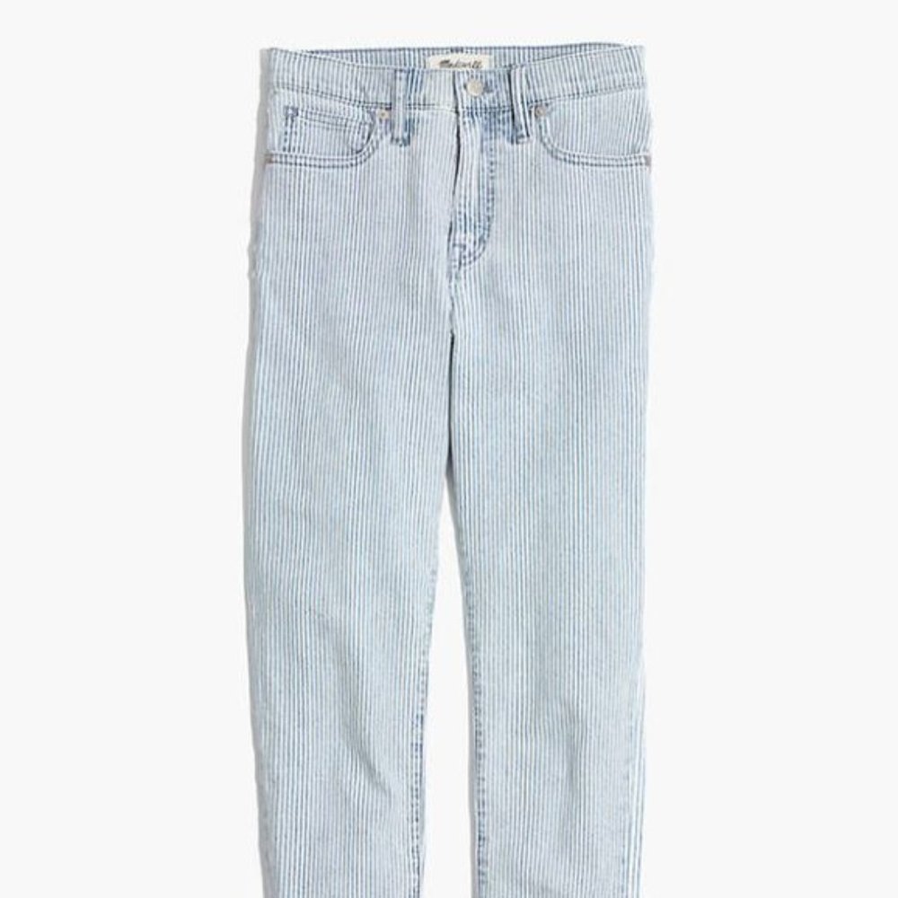 10" High-Rise Skinny Crop Jeans in Piper Stripe